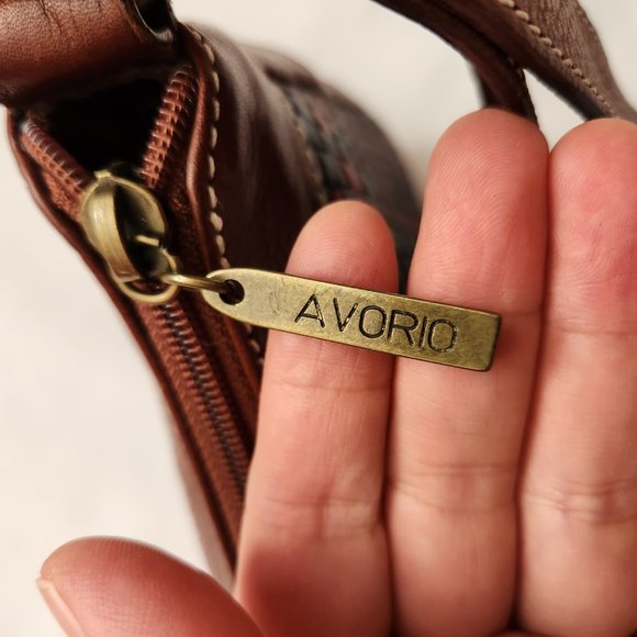 Vera Pelle Avorio Italy Leather Brown/ Multicolor Lady Crossbody/ Shoulder Purse - Picture 4 of 16